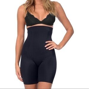Body Beautiful NWT Black Extra High Waist Shaper Long Boy Short Shaper Size XL